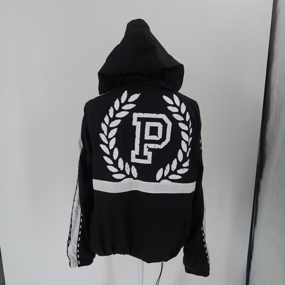 Victoria's Secret PINK Black White Windbreaker Size M/L